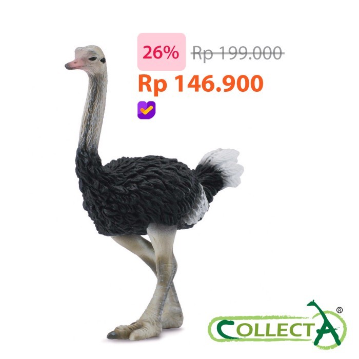 ✨Q.LnS✨ - PROMO CollectA 88459 - Ostrich - Animal Figure