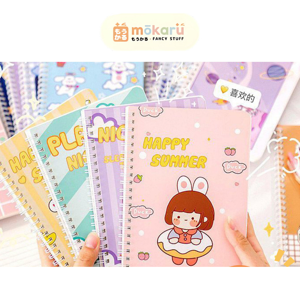 

Fancy Notebook Spiral Ruled A5 MK-2258 / Buku Tulis Catatan Spiral Diary Notebook A5