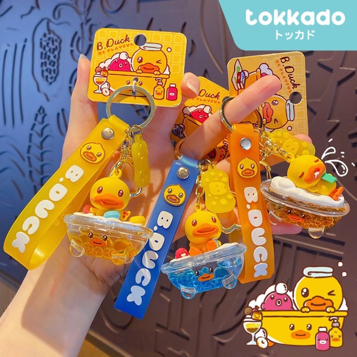 TOKKADO B.Duck Bath Doll Keychain Gantungan Kunci Karakter Bebek B-Duck Kuning Lucu