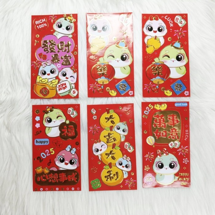 

Angpao Imlek Shio Ular 4034 Isi 6 Pcs Mix Motif Sesuai Gambar