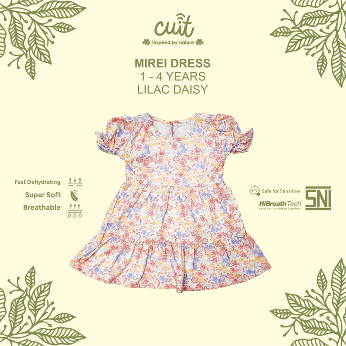 ✨Virtual.C✨ - DISKON CUIT Dress Anak Perempuan Tangan Pendek Mirei - Pakaian Anak Bayi Wanita - LIla