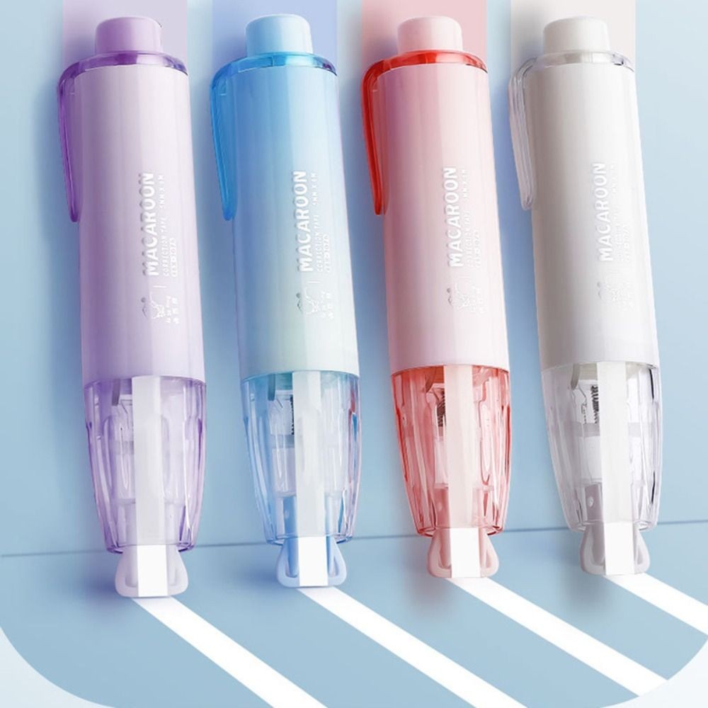 

Candy Color Press Replaceable Core Correction Tape Cute Pen Shape Corrector Students Altered Tools School Office Supplies