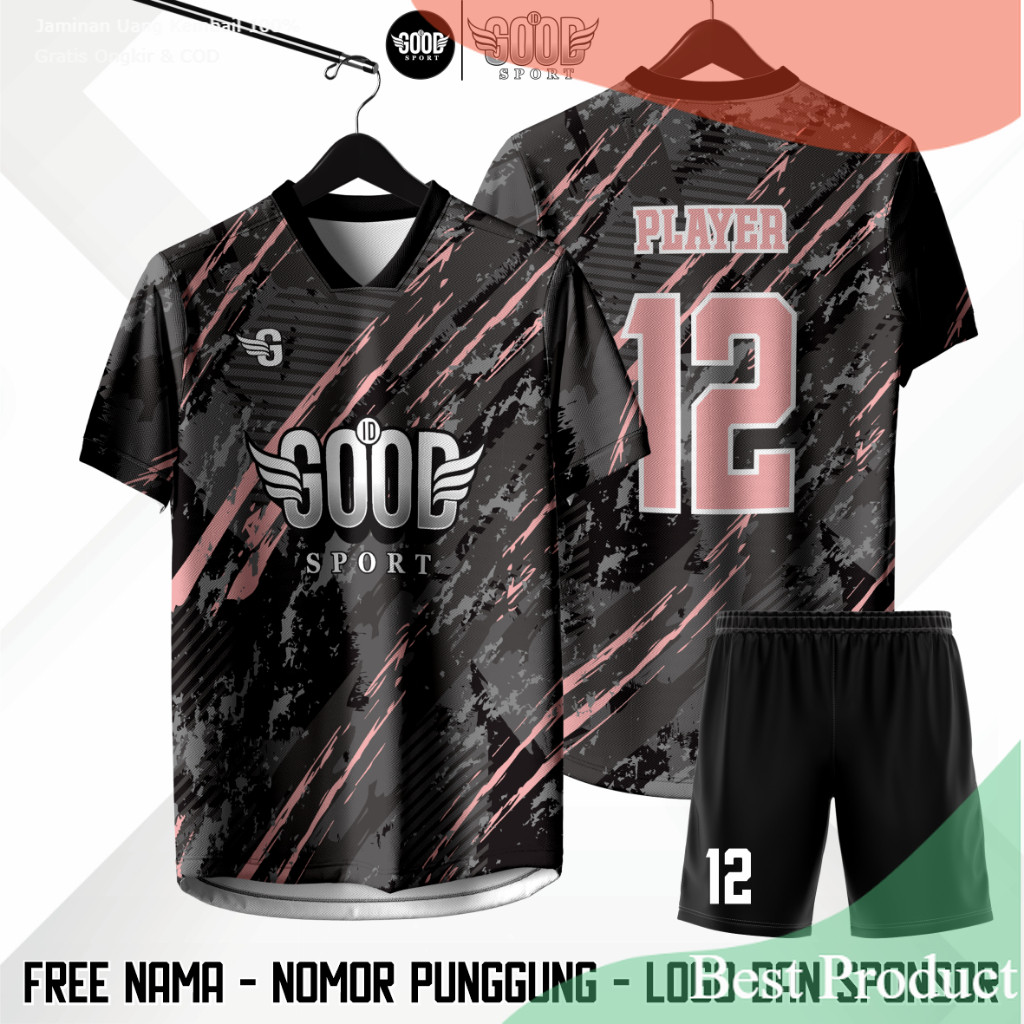 JERSEY FUTSAL / SEPAKBOLA PINK METEOR FREE CUSTOM NAMA NOMER PUNGGUNG LOGO NAMA TEAM FULL PRINTING/ 