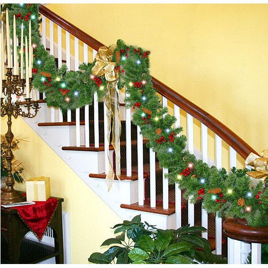 

Hiasan Natal Garland Natal Panjang 2.7m Dengan Lilit Kawat