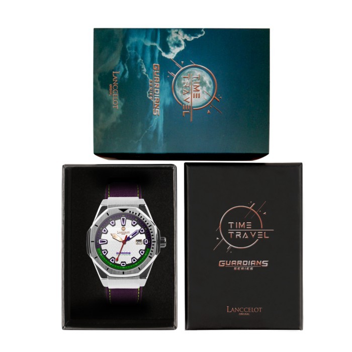 Jam Tangan Lanccelot Time Travel Guardian of White Trickster Pria
