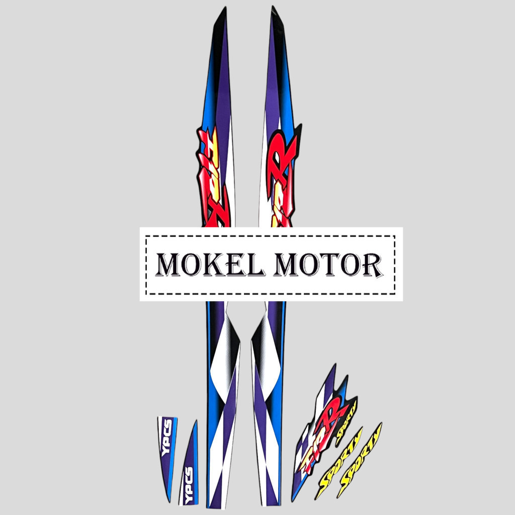 Striping stiker yamaha f1zr fizr fiz r f1 zr 1998 hitam ungu list body