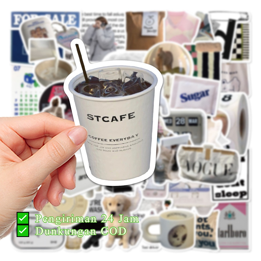 

[K.Anissa] Pengiriman 24 Jam ✅ 57 Pcs Vintage Ins Sederhana Lucu Stiker Korea Kartun Decals DIY Laptop Kulkas Ponsel Scrapbook Keren Graffiti Sticker Mainan Cangkir Air
