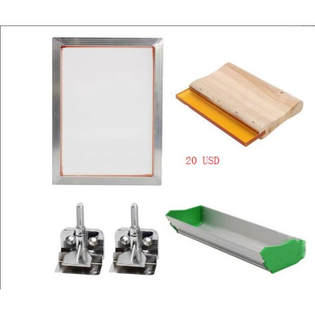 

Screen printing equipment, printing tool kit, aluminum frame screen, emulsion coating machine, scraper, a pair of net clamps Ink