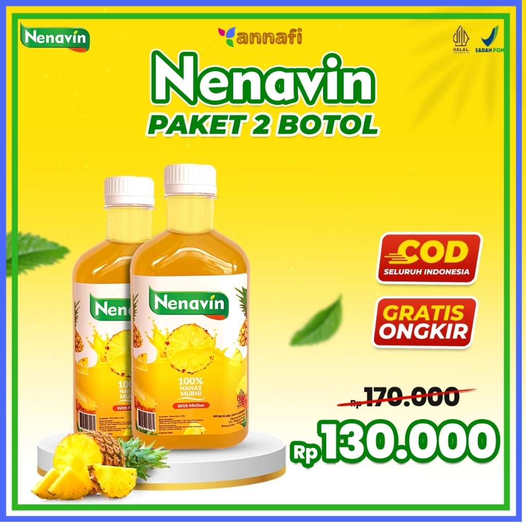 

NENAVIN - Cuka Nanas - 2 Botol - Mencegah Komplikasi Diabetes - With Mother - Terdaftar BPOM