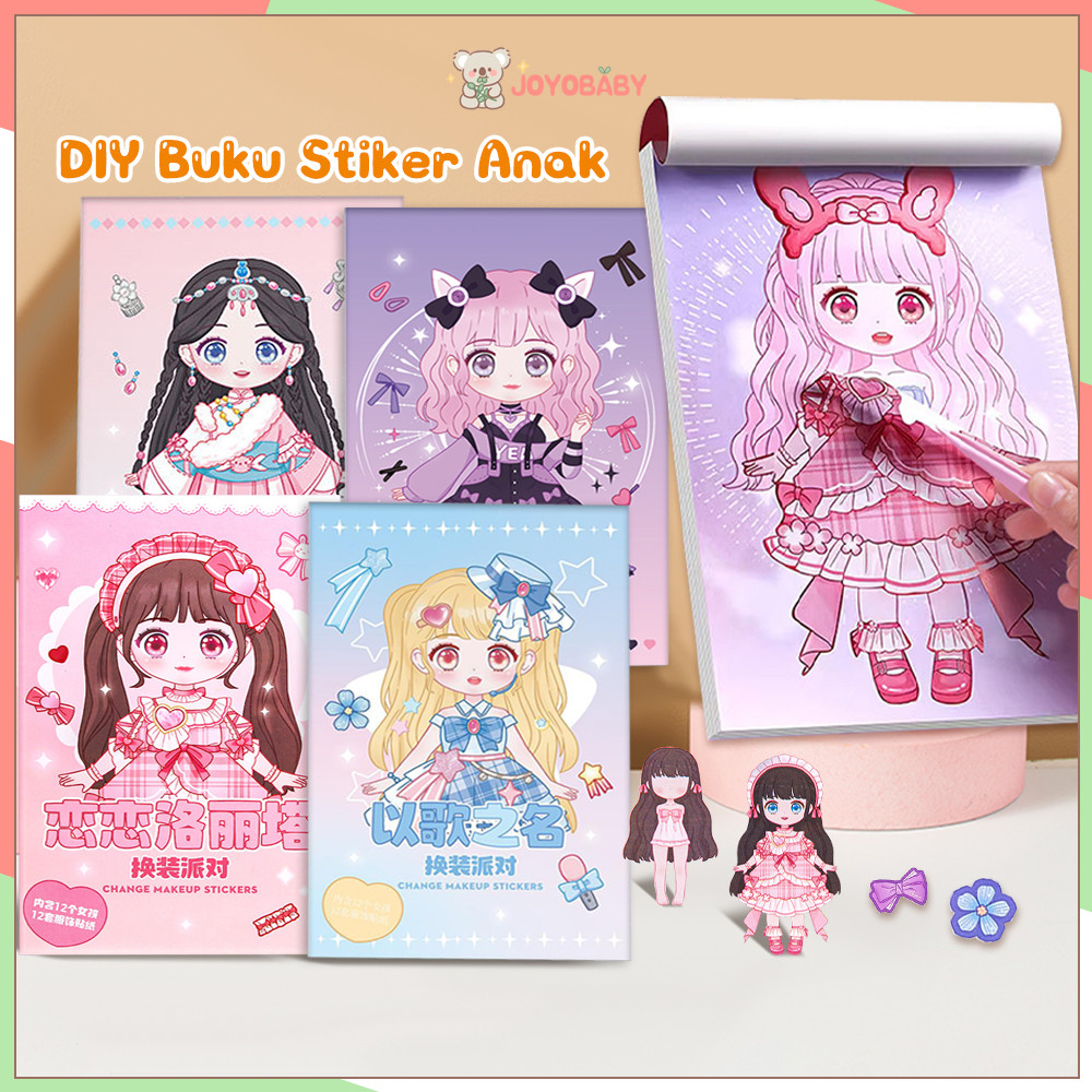 

JOYOBABY DIY Make up Stiker DIY Stiker Ganti Muka Make Up Changing Face Princess Cotton doll
