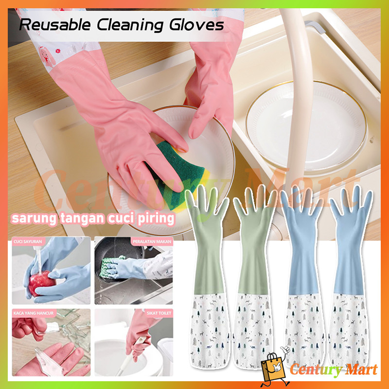 Sarung Tangan Panjang Cuci Piring /Sarung Tangan Karet Latex/Sarung Tangan Karet Cuci Piring Panjang