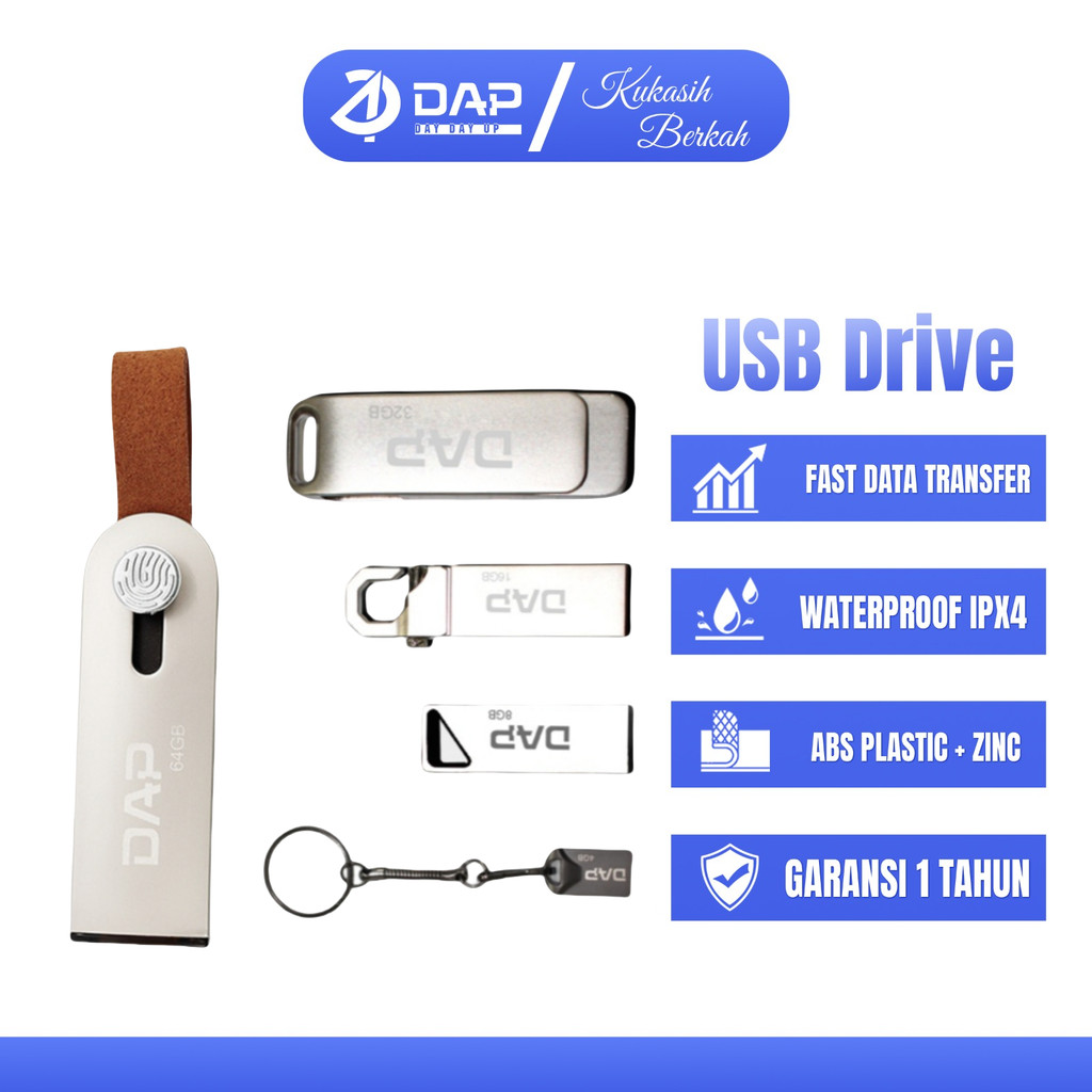 DAP Flashdisk Usb 4GB/8GB/16GB/32GB Flash Drive 2.0 Original 1 PCS