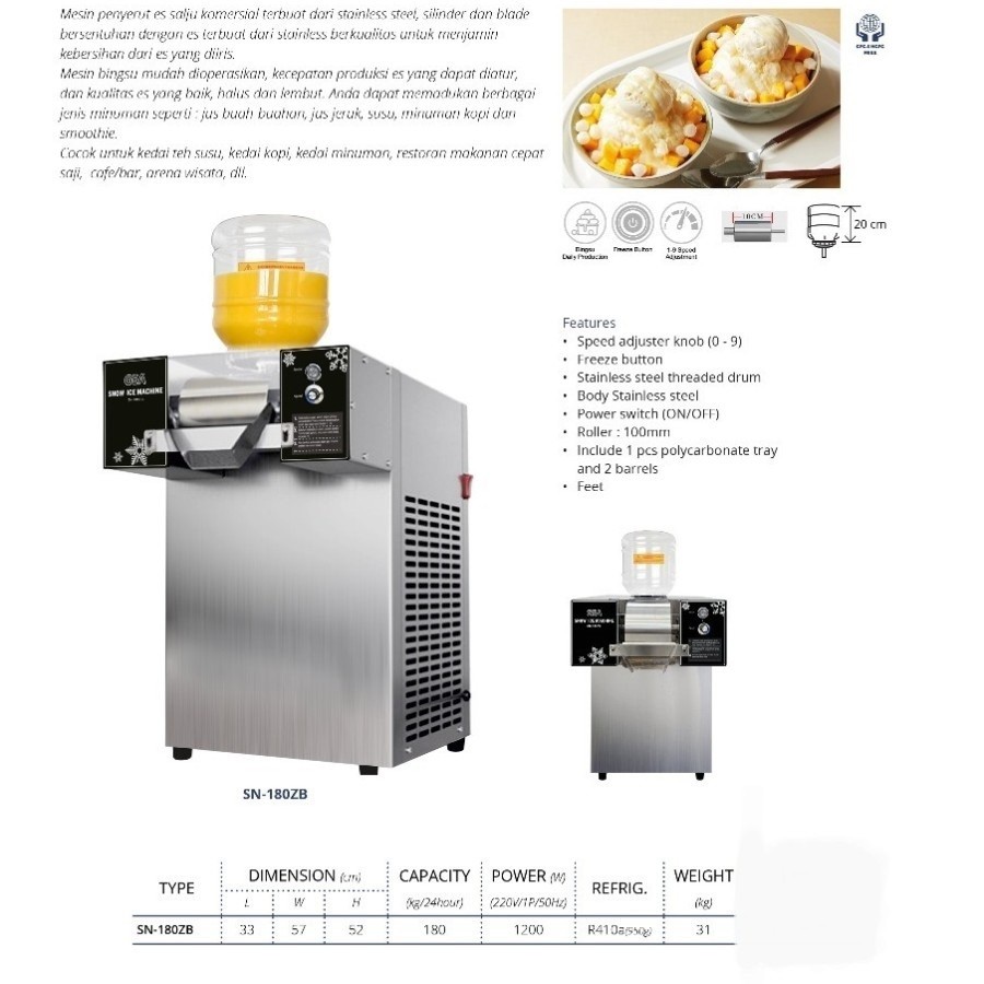 GEA SN-180ZB SNOW ICE MAKER