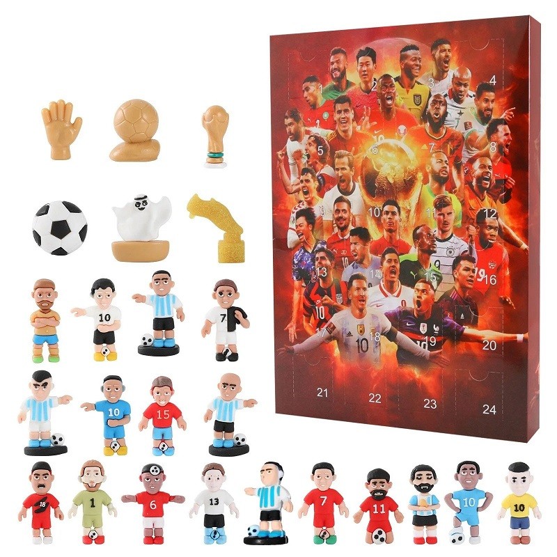 

Christmas 2024 Advent Calendar Soccer Kit 24 Days Countdown Advent Calendar Birthday Party Sports Christmas Supplies Kids Gifts