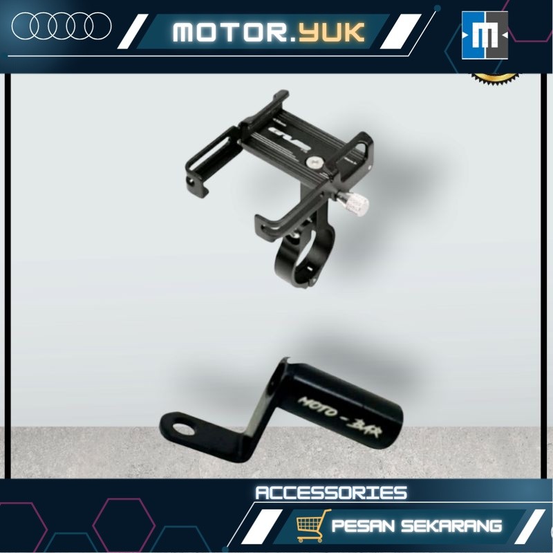 [COD] Paket GUB P10 HOLDER HP + Breket Motor Nmax Aerox Lexi Vario 160 150 Scoopy Beat DLL