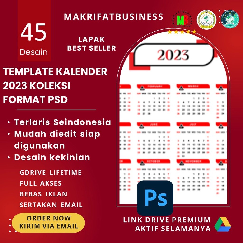 45 DESAIN TEMPLATE KALENDER 2023 FORMAT CDR COREL DRAW DESAIN GRAFIS MODEL DINDING 1 LEMBAR USAHA PE