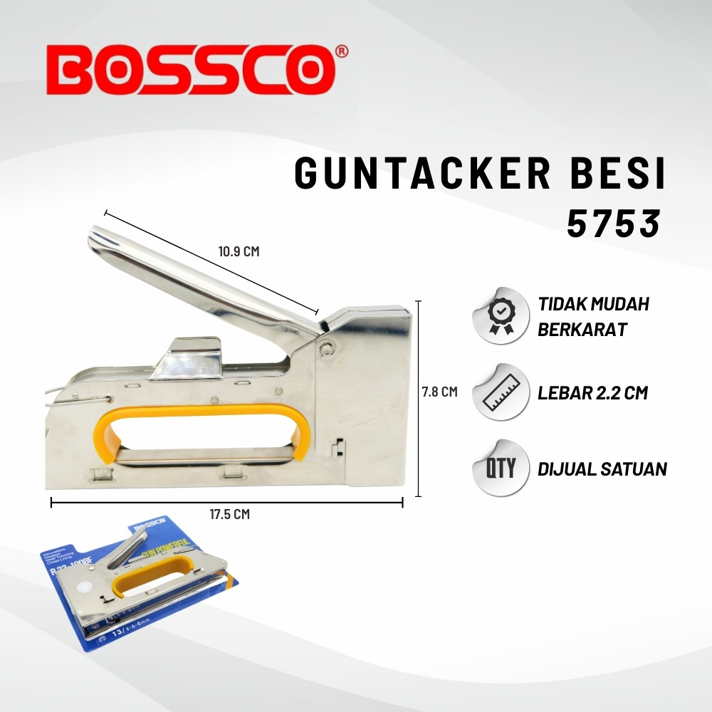 

Staples Tembak Gun Tacker BOSSCO + Isi atau Refil 13/8 Stapler Staples | Stepler Tembak BOSSCO | Stepler Gun BOSSCO | Stapler Tembak | Stapler Gun