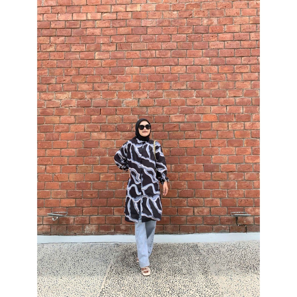 DW42R Tunik Jumbo Kekinian Terbaru 2021 Atasan Wanita Muslim Big Size (FREE MASKER) XL XXL XXXL 4L 5