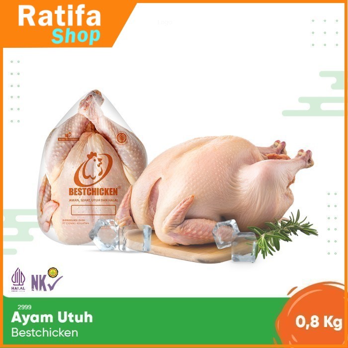 

Bestchicken Ayam Karkas Broiler / Ayam Utuh Japfa Food 800 gram / 0.8 kg