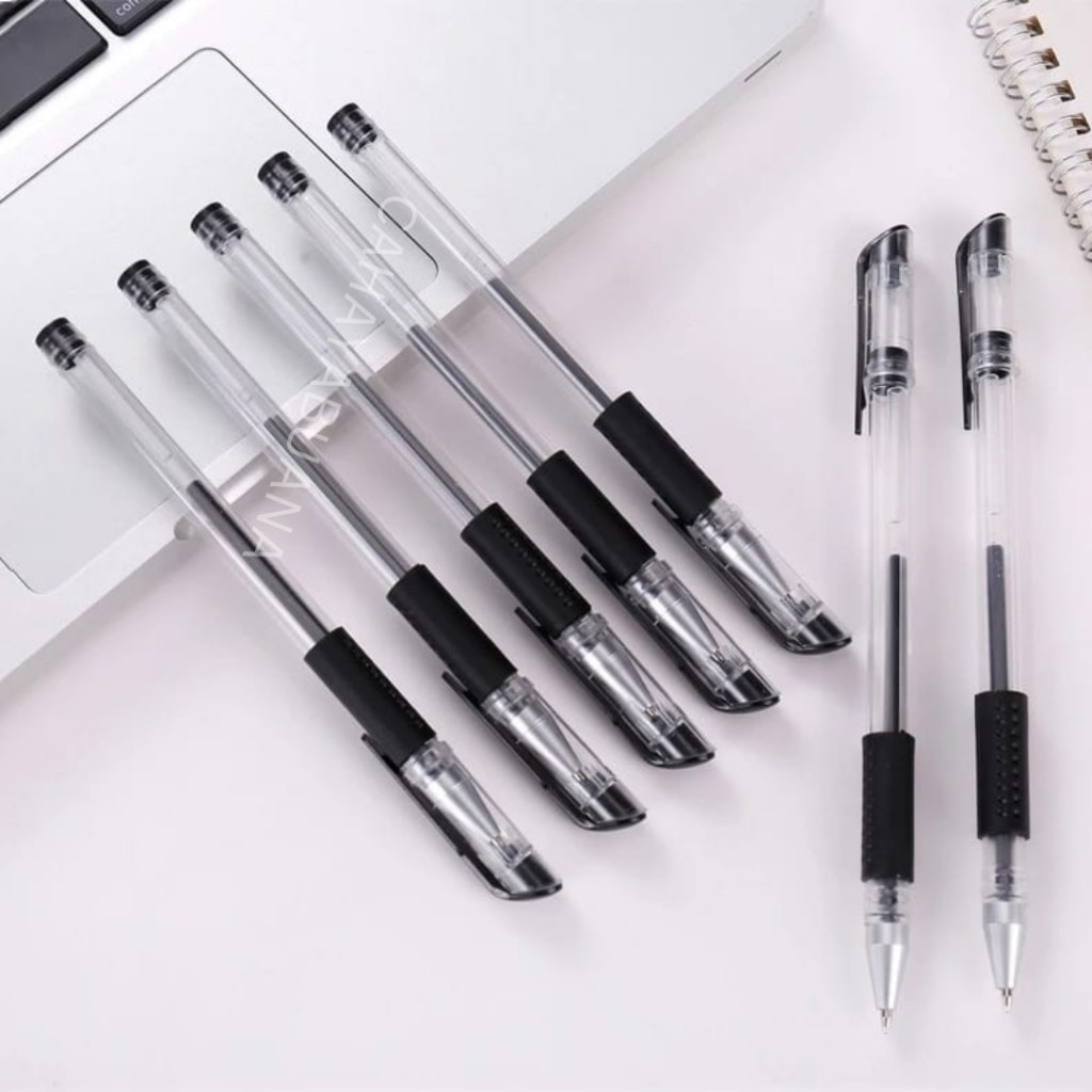 

Pulpen / Pen Tinta Cair Pena Sekolah Pena Office Kantor Serbaguna Pena Gel 0.55 mm ISI 6 PCS / 12 PCS