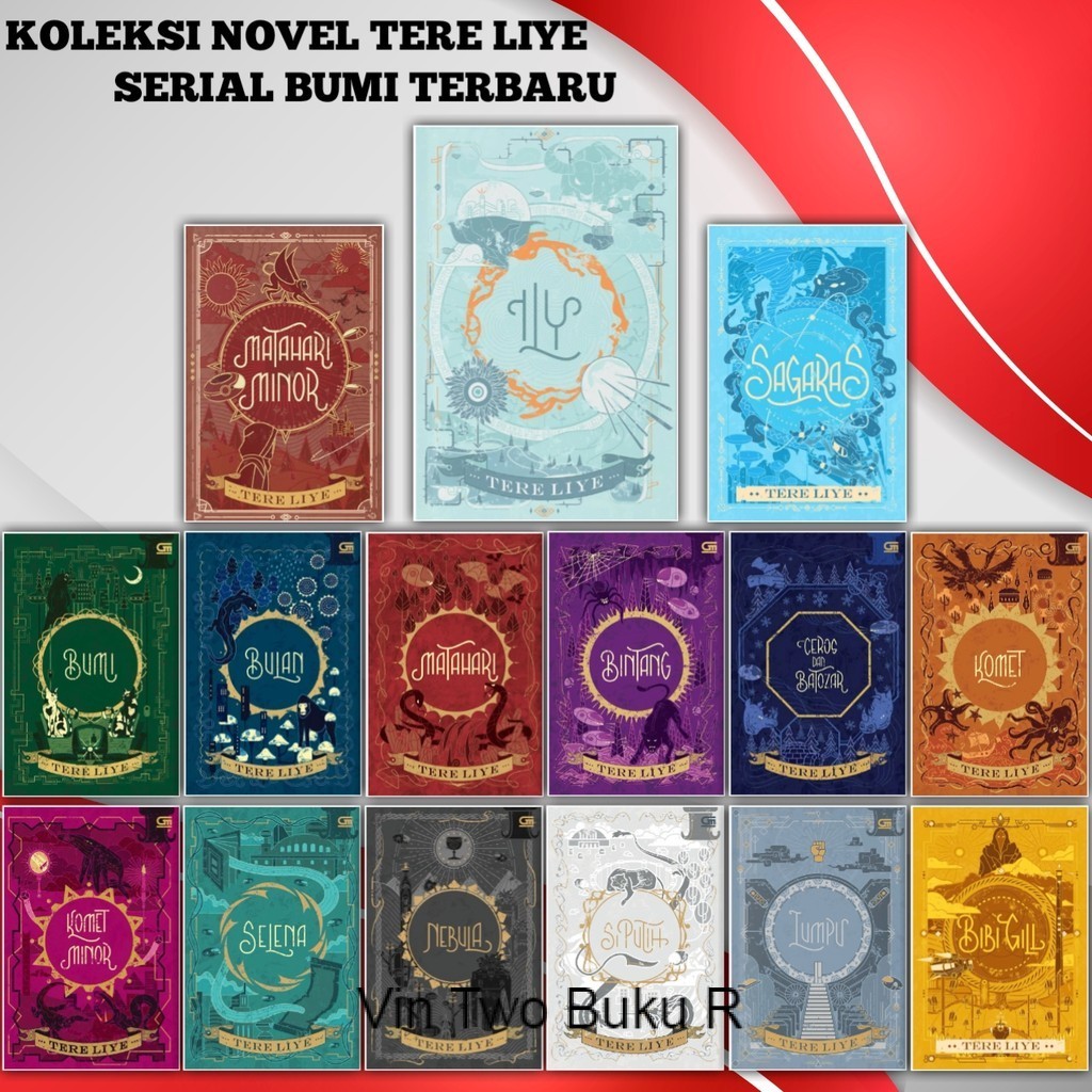 Bebas Pilih Buku Novel Tere Liye Series Paket Serial Bumi ILY Aldebaran Bulan Matahari Bintang Ceros