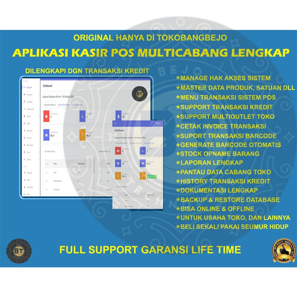 APLIKASI WEB SOURCE CODE PENJUALAN INVENTORY GUDANG & KASIR MULTI CABANG GARANSI SEUMUR HIDUP SUPORT