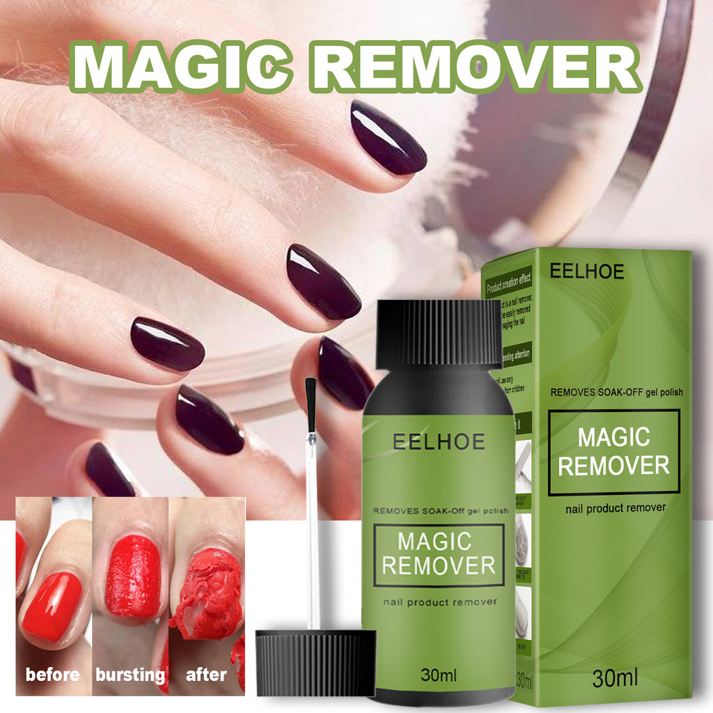 EELHOE Gel Penghapus Cat Kuku Burst Gel Penghapus Cat Kuku Seni Kuku Ajaib Salon Kuku Khusus Penghap
