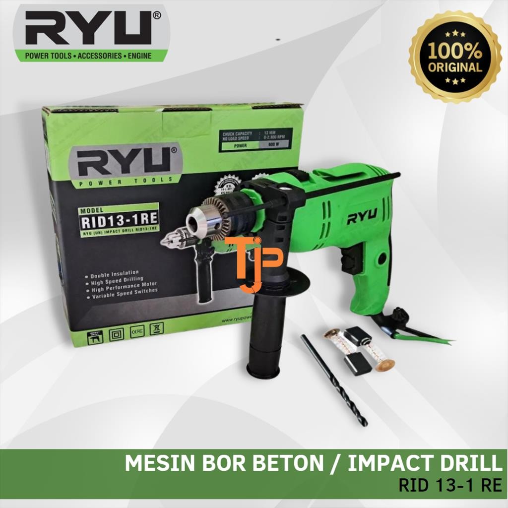 RYU Mesin Bor Beton RID 13-1 R / Impact Drill 600 WATT ( Unit Only)