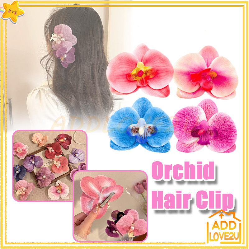 Jepitan Rambut Bunga Anggrek Duckbill/Pita Rambut Jepitan Duckbill Anggrek/Jepit Rambut Bunga Anggre