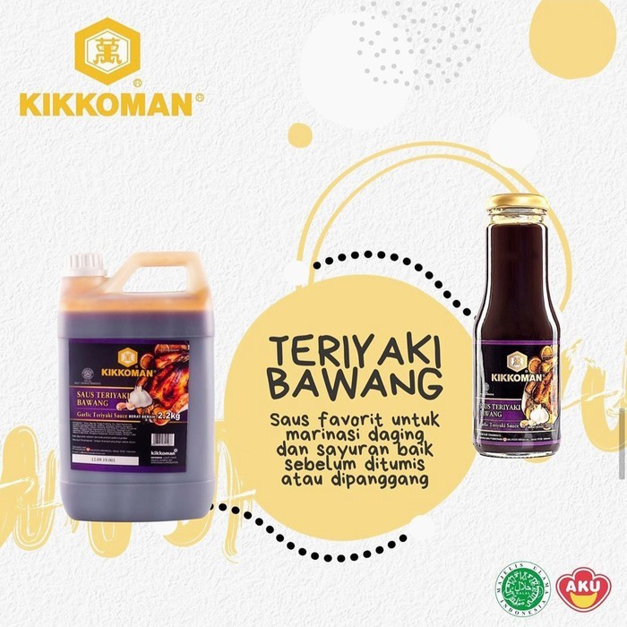 

KIKKOMAN -Saus Teriyaki Bawang/Garlic HALAL- (300 GR)