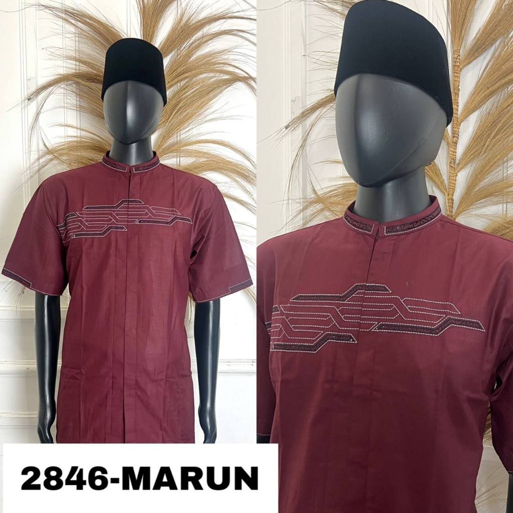 Busana Muslim Baju Koko Biladi Bodir Lengan Panjang dan Pendek