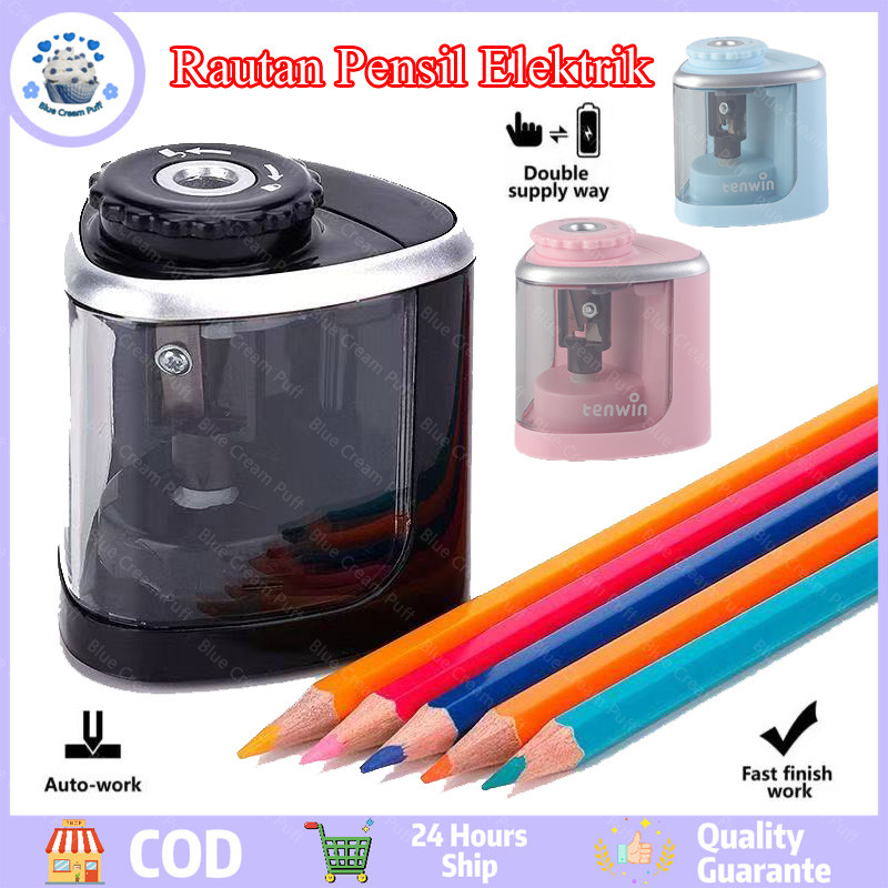 

Rautan Pensil Rol Pensil Listrik Kreatif dengan 2 Mata Pisau Rautan Pensil Portabel yang dioperasikan dengan baterai Rautan Pensil Portabel Hemat Energi Rautan Pensil Portabel Kreatif