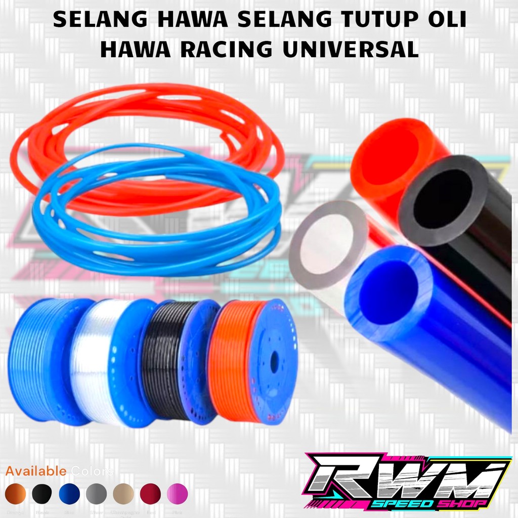 Selang Hawa Selang Tutup Oli Hawa Racing Universal Ukuran 12x7 Panjang 1meter Motor