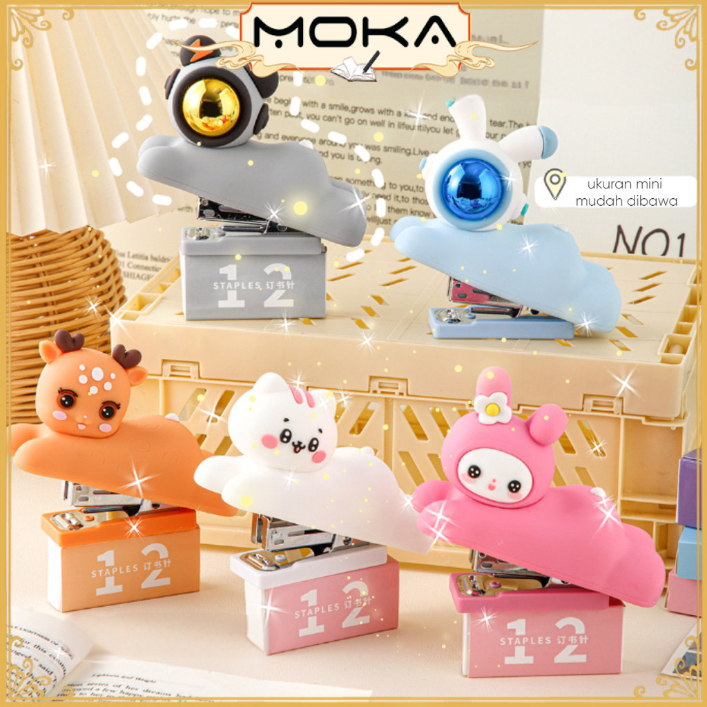 

MOKA STAPLER MINI STAPLES KECIL UNTUK MENJILID HALAMAN KARAKTER KUROMI DAN KUCING PUTIH LUCU MKA160