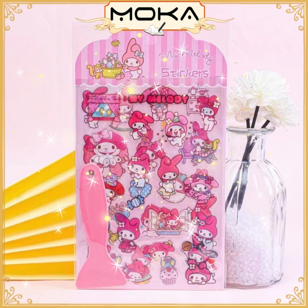 

MOKA 1 SET STICKER DIY MOTIF KARTUN + SPATULA / DECORATE YOUR CUTE JOURNAL WITH STICKER SET DIY CARTOON KAWAII MKA147