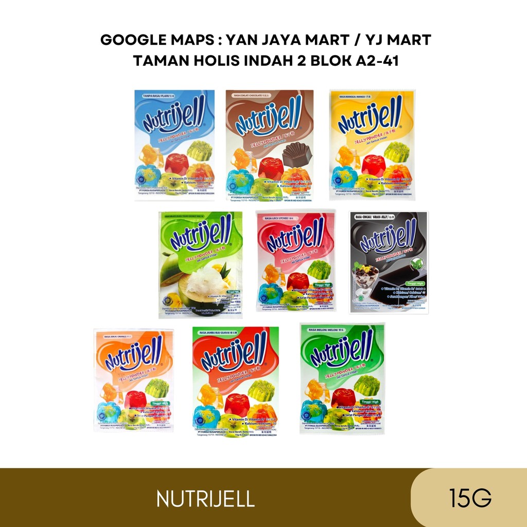 

Nutrijel/Agar-Agar/Puding Kemasan Regular 15/30 g