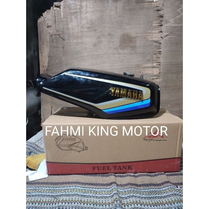 TANGKI RX KING COBRA LIST BIRU GOLD 1989/90 GRES BARU KOMPLIT SIAP PASANG DI MOTOR MERK TAKAYAMA ter