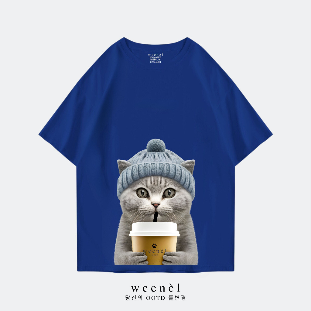 Weenel T-Shirt Oversize Cat Time