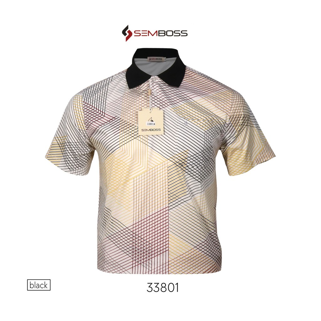 Kaos Kerah Pria Semboss Lengan Pendek Bahan Katun Adem Berkantong 33801