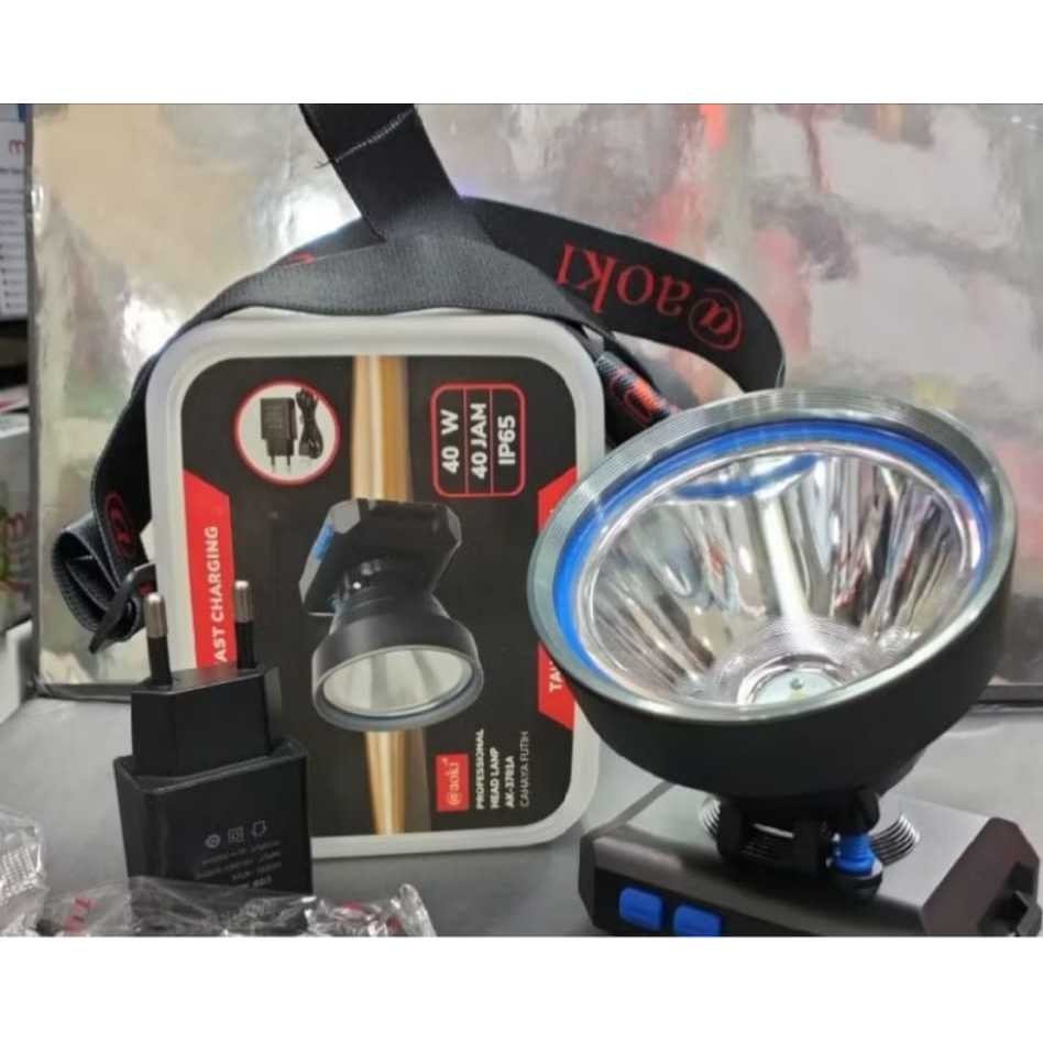 Cod senter kepala Aoki 3701(A) senter kepala Aoki 40watt tahan 40 jam IP65