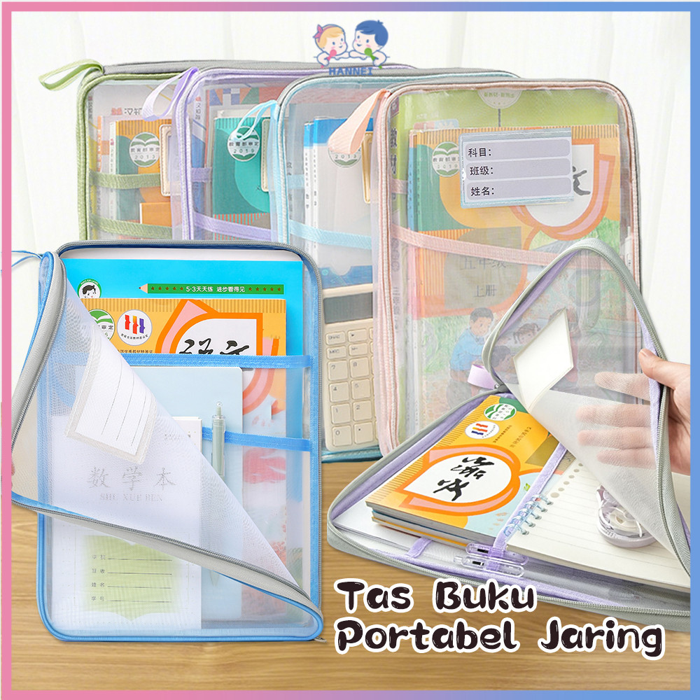 

Hannei Tas Dokumen Transparan Tas Kertas Tes Folio Garis Tebal Nylon
