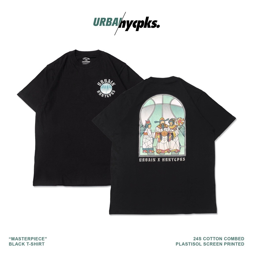 【COD】 Hornycupcakes X Urbain - Masterpiece Black T-shirt Kaos Pria dan Wanita