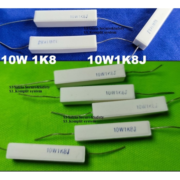 Resistor 10Watt 10W 1K8 10W1K8J 1K8ohm 1K8J 1,8K 1.8 1,8 K ohm 10Wat