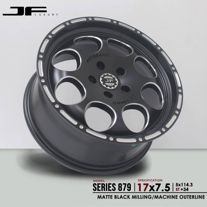 4 buah velg ARTESANO Offroad Series 879 17x7.5 5H 114.3 et+34 Ring 17 R17 Lebar 7,5 inci lobang 5 Mo