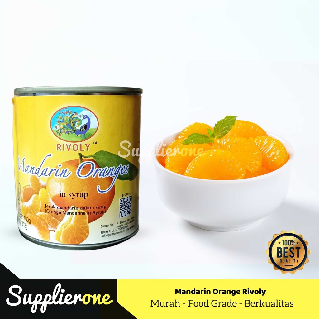 

Mandarin Orange in Syrup Rivoly / Jeruk Mandarin Kaleng / Jeruk Dalam Kaleng 312gr