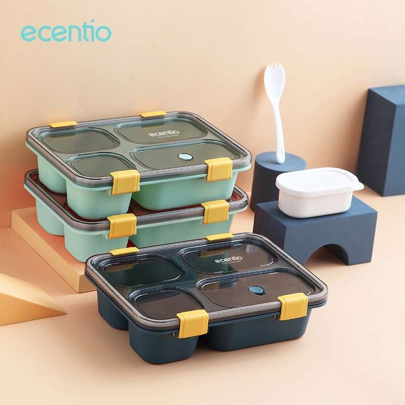 ecentio - 4-compartment Lunch Box 4LBE-7301 - Kotak Makan 4 Sekat