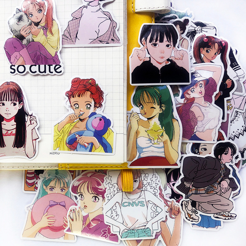 

Stickers 50pcs Anime Wind Girl Love Word Sticker Crafts And Scrapbooking Stickers Book Student Label Decorative Kids Toys