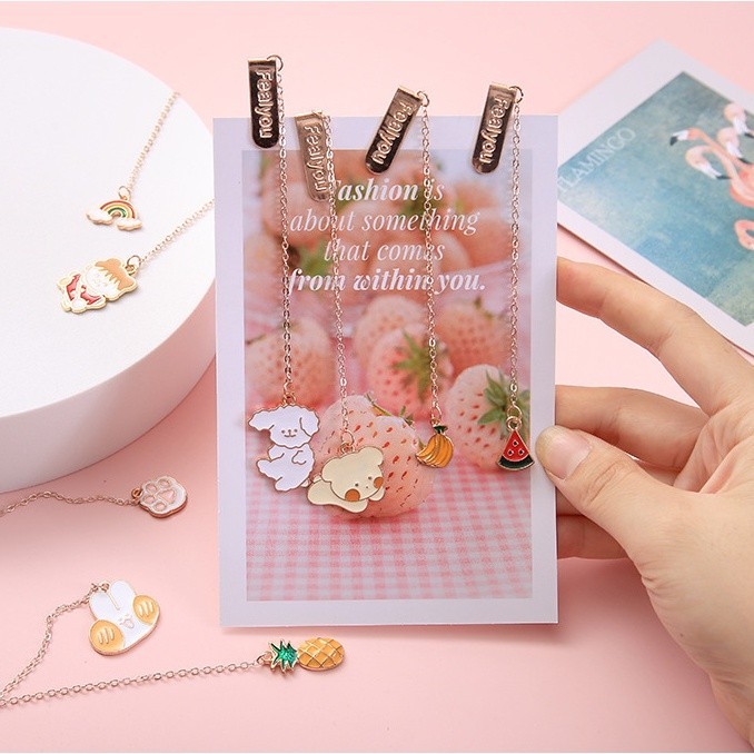 

Pembatas Buku Karakter Korean Ins Cartoon Metal Pendant Bookmark 609