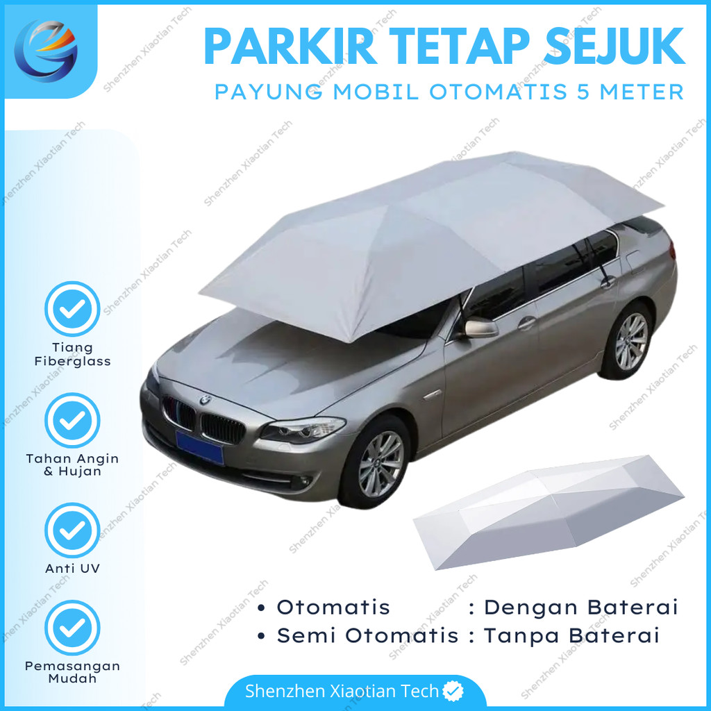 Payung Mobil 5 Meter Otomatis & Semi Otomatis | Car Umbrella Portable Automatic & Semi Automatic | P