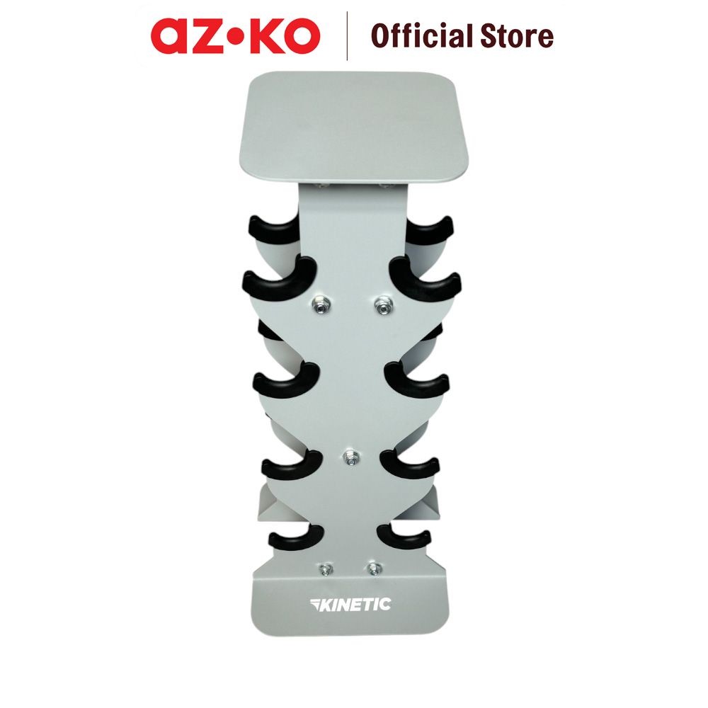 AZKO Kinetic Rak Dumbbell 5 Pair - Abu-Abu Tempat Simpan Alat Gym Barbel Organizer Besi Perlengkapan
